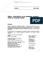 NCH 973 Of1986 Madera Determinacion de Las Propiedades Mecanicas Ensayo de Compresion Paralela Compress