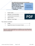 Ad1.b O5 - Déterminer Les Équations Différentielles Du Mouvement D'un Mécanisme