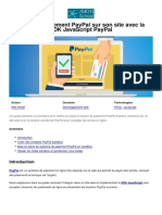 Integrer Le Paiement Paypal Sur Son Site Web Avec La SDK Javascript Paypal 01102020
