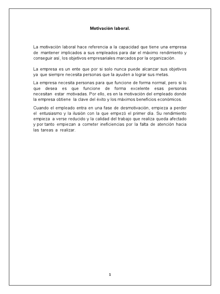 Claves de la Motivación Laboral | PDF | Motivación | Motivacional