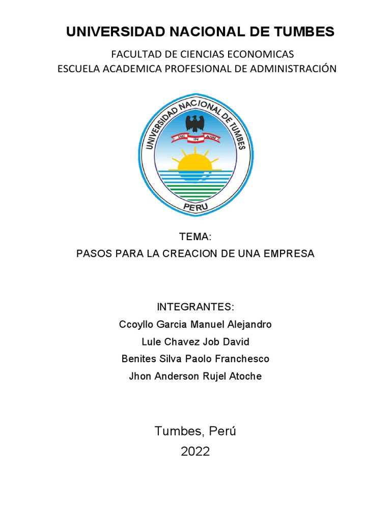 Pasos para Crear una Empresa en Perú | PDF | Bancos | Business