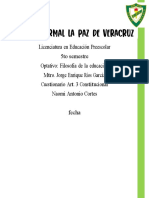 CUESTIONARIO ARTÍCULO TERCERO CONSTITUCIONAL (Naomi Antonio LEPR5)