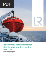 MSC 106 Summary Report