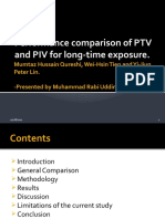 Performance Comparison of PTV and PIV For Long-Time Exposure