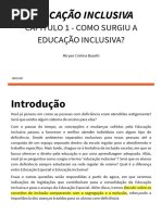 EDUCAÇÃO INCLUSIVA e seu surgimento