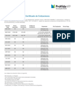 Certificado de Cotizaciones