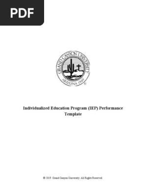 IEP Performance Template steps 2-7