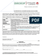 Autorización para Participar en El Iv Encuentro Nacional Del MJS Colombia