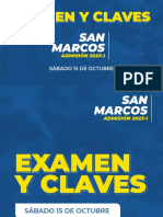 San Marcos Examen y Claves Sábado 15 Octubre