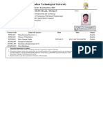 Examination Hall Ticket: Dr. Babasaheb Ambedkar Technological University