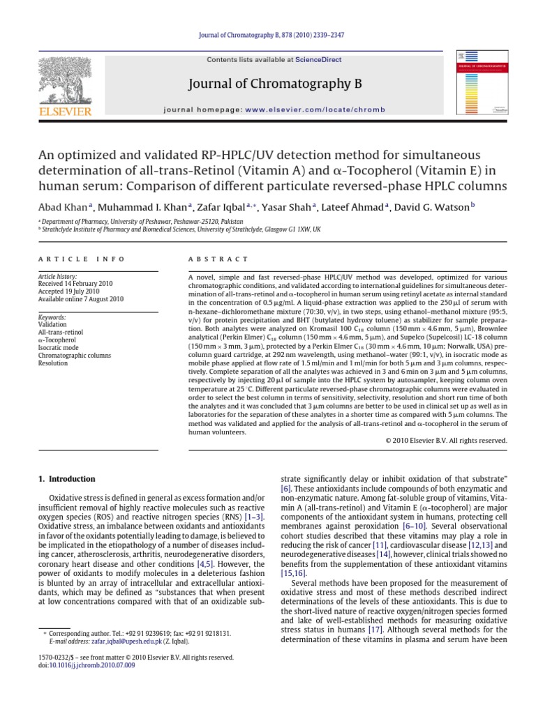 Optimized RPHPLC Uv PDF High Performance Liquid Chromatography
