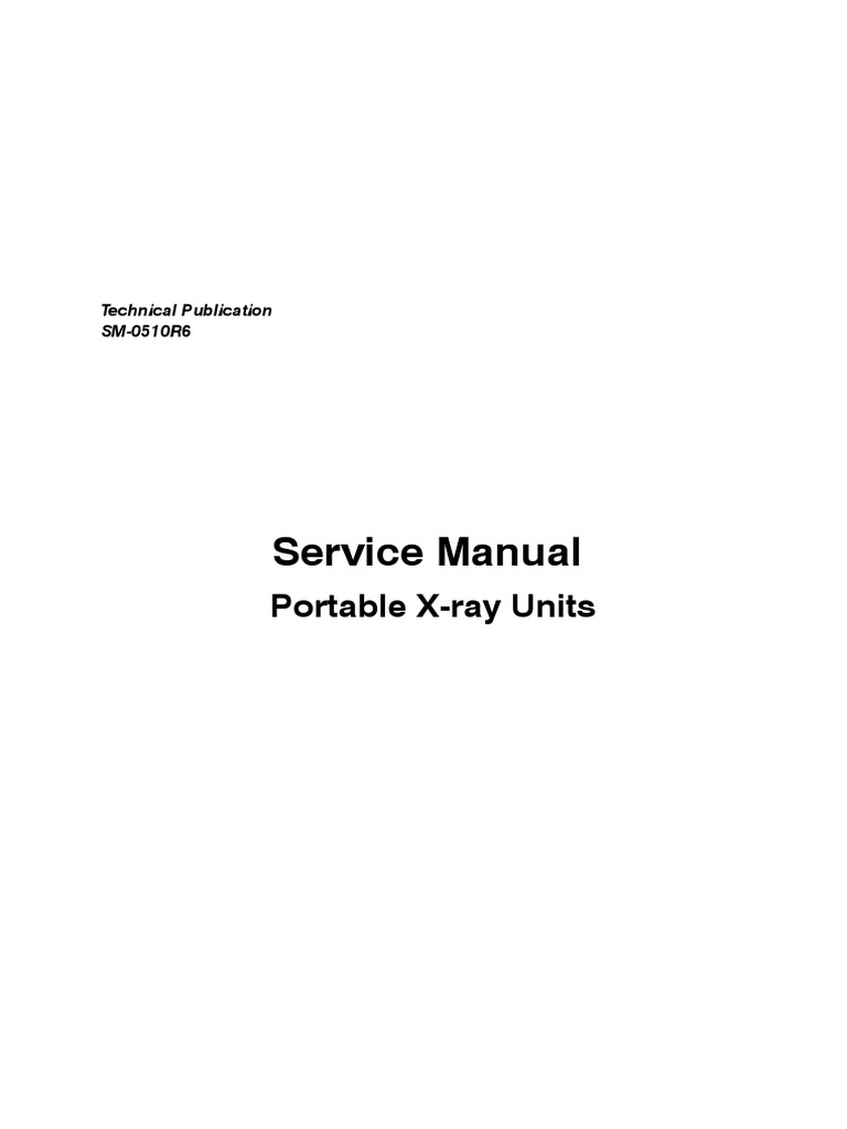 Portable X-ray Units Service Manual | PDF | Ac Power Plugs And Sockets ...