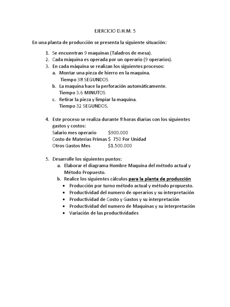 Ejercicio D. H.M. 5 | PDF