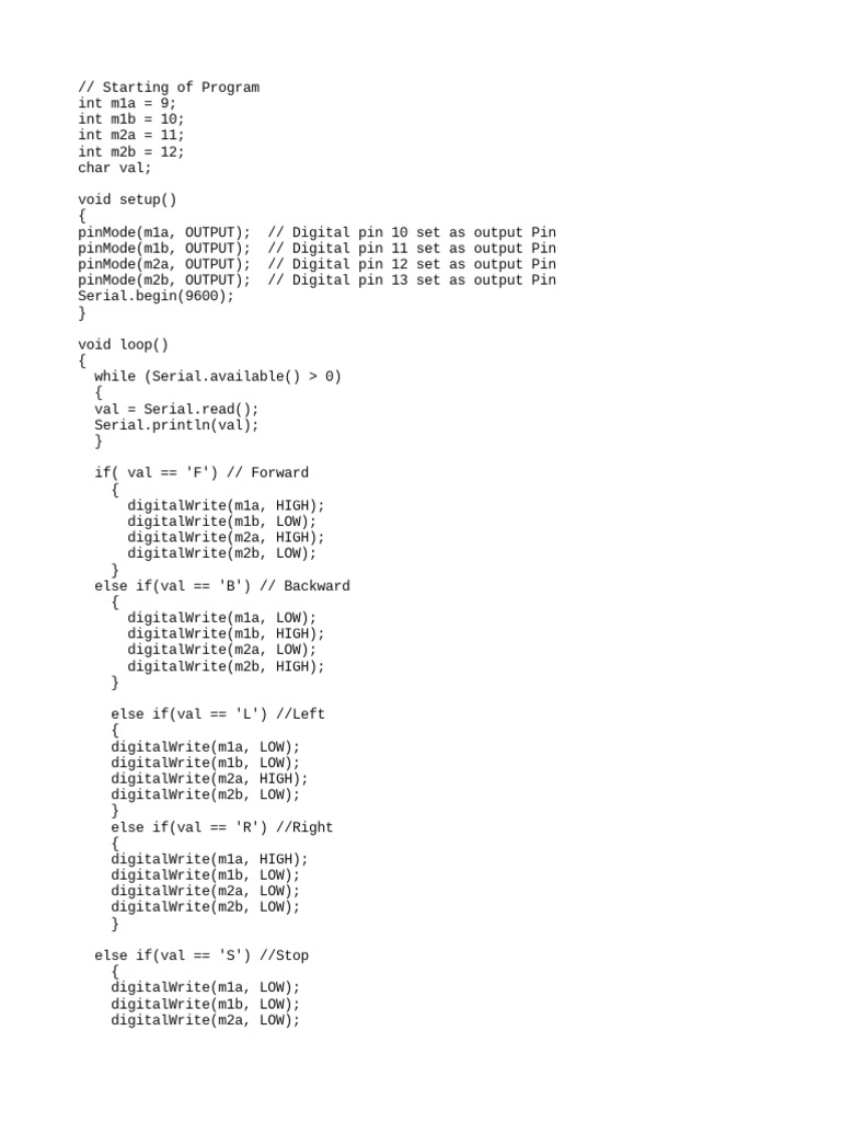 Motor Control Commands Overview | PDF