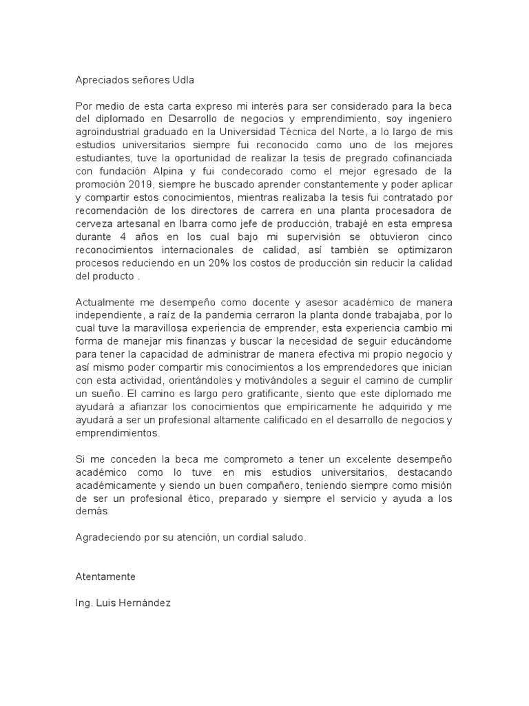 Apreciados Señores Udla | PDF