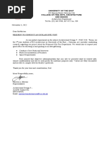 Request Letter For Site Visit General
