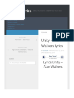 Unity - Alan Walkers Lyrics - Versuri Lyrics