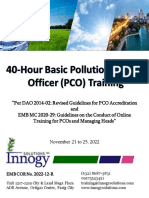 Innogy - 40-Hour Basic Pollution Control Officer (PCO) Training - Participants' Manual - 21to25november