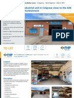 To Let: Warehouse/light Industrial Unit in Cotgrave Close To The A46 and A52 - Under Refurbishment