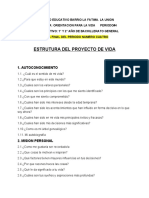 Estructura Del Proyecto de Vida