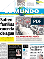 Portada El Mundo de Tehuacan 27jul2011