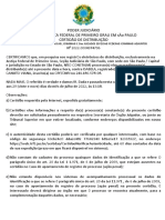 Poder Judiciário Justiça Federal de Primeiro Grau em Sào Paulo Certidão de Distribuição