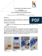 Diferentes tipos de equilibrio iónico en química analítica