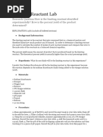 Limiting Reactant Lab