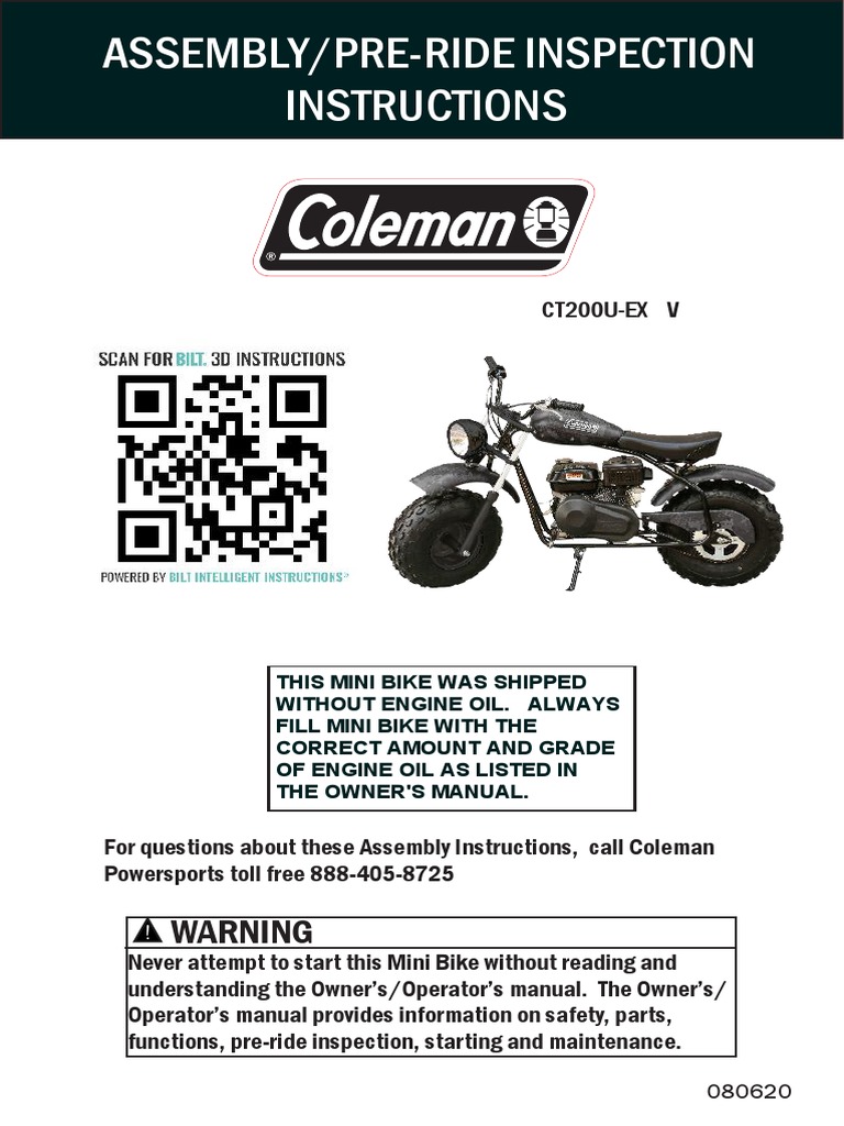 coleman mini bike assembly Throttle Throttle Cable for 200cc CT200U MB200 CT200U-EX BT200X Baja Warrior Parts Twist Throttle Motorcycle Cruise Control : Automotive or CT200U Important things to know when