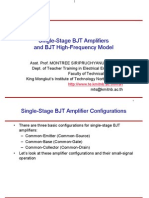 Single-Stage BJT Amplifiers and BJT High-Frequency Model: Asst. Prof. Dr. Montree Siripruchyanun