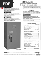 ASCO Series 300 D-Design 30-230A, Oper Manual, 381333-228