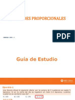 Guía de Estudio - Magnitudes Proporcionales - Regla de Tres