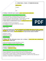 Estudo Dirigido - Literatura - 2º Ano - 3º Trimestre de 2022