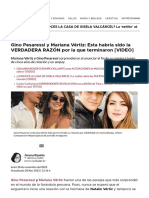 Gino Pesaressi y Mariana Vértiz Esta Habría Sido La VERDADERA RAZÓN Por La Que Terminaron (VIDEO)