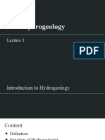 Hydrogeology 1