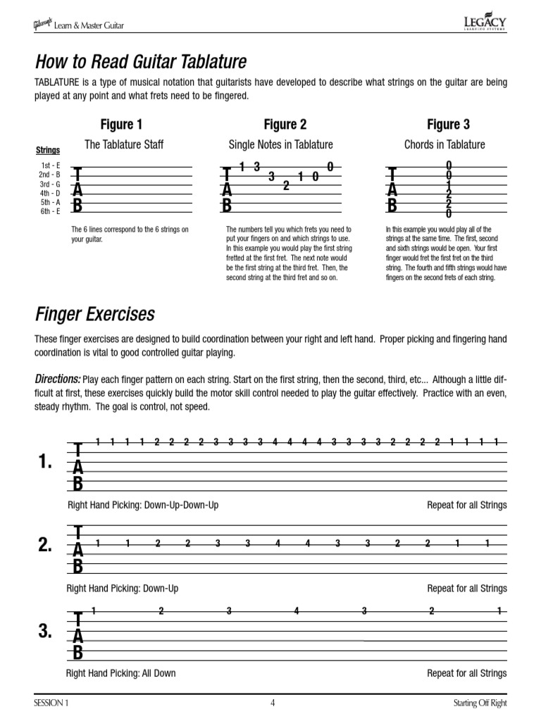 Learn and Master Guitar Lesson Book 1 | PDF | Guitars | String Instruments
