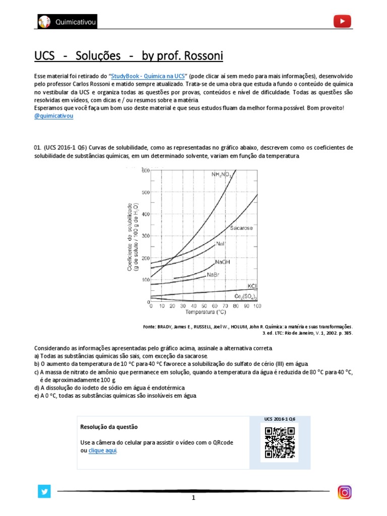 UCS - Soluções | PDF | Titulação | Química
