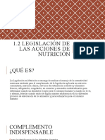 Legislación de Las Acciones de Nutrición