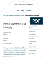 Plotinus - A Conspectus of His Philosophy