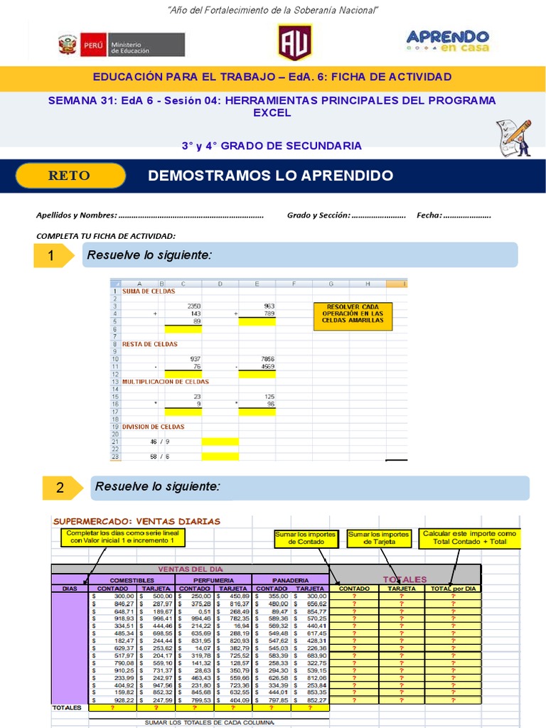 Ficha de Actividad Semana 31 | PDF | Crecimiento personal y profesional