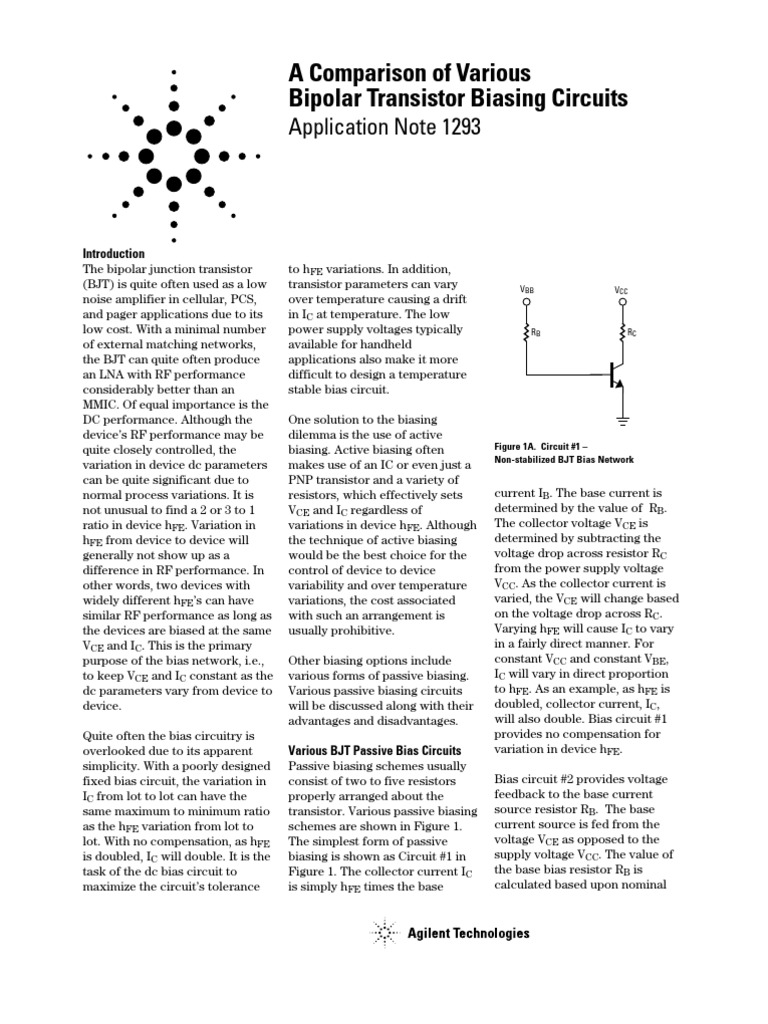 Biasing A Transistor | PDF | Bipolar Junction Transistor | Transistor