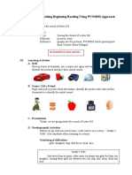 A Lesson Plan in Teaching Beginning Reading Using PVOSBM Approach