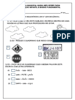 Avaliação Diagnóstica 2) Ano