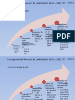 Cronograma Del Proceso de Certificación 2021 - 2022