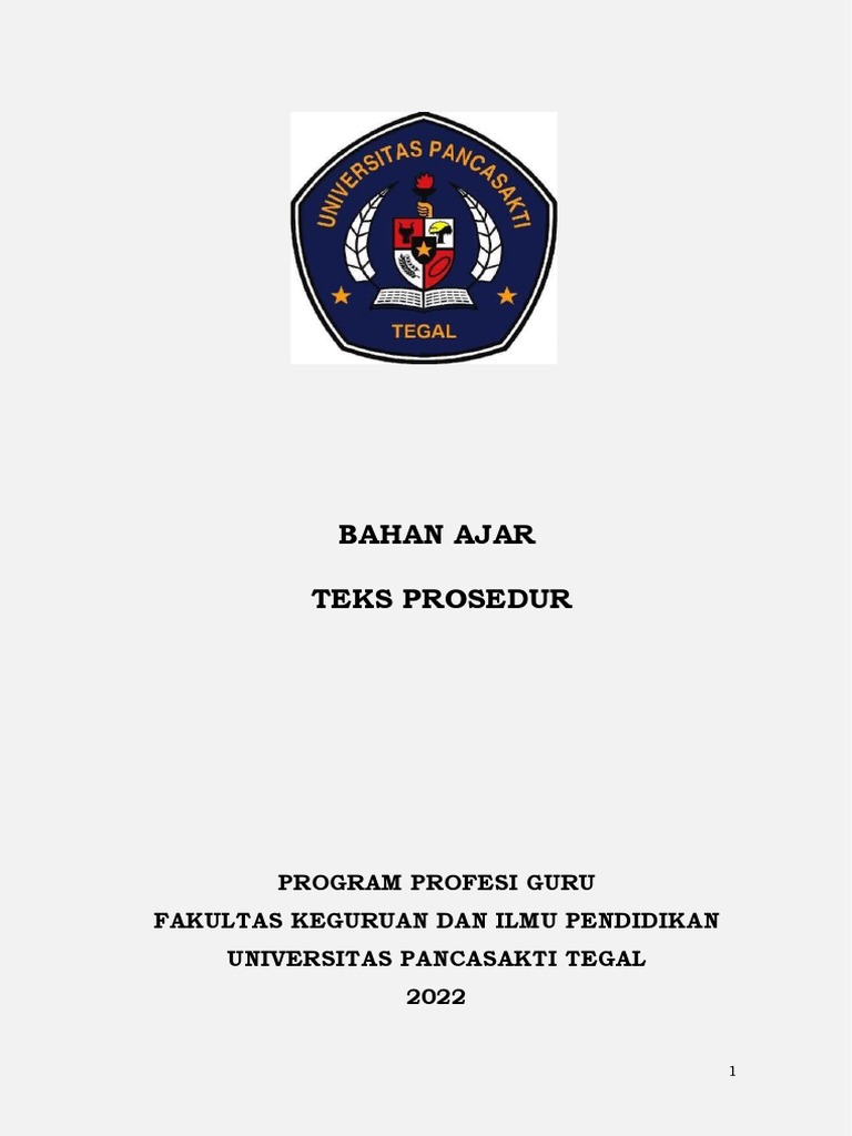 Bahan Ajar Teks Prosedur SMA | PDF
