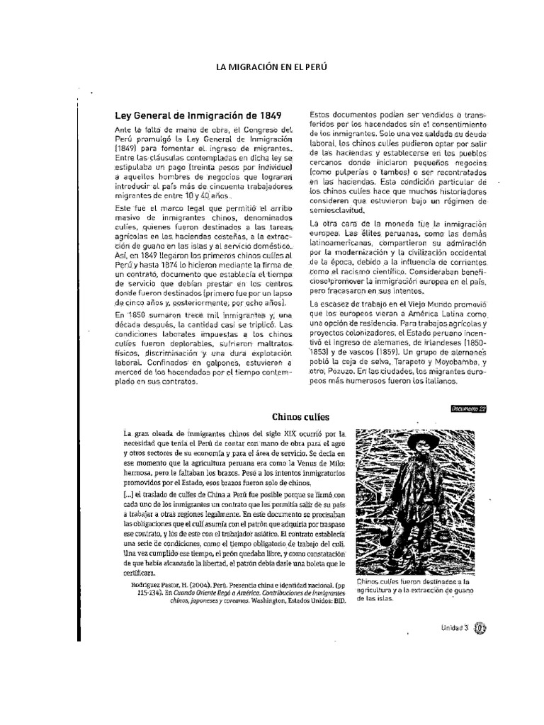 La Migración En El Perú Pdf Migración Humana Perú