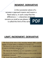 Limit Increment Derivative and Continuity