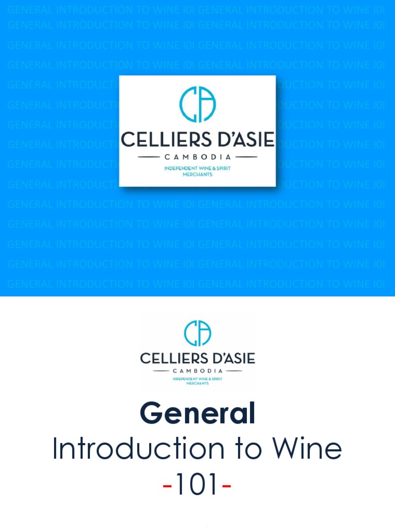 Wine TrainingIntroduction To Wine 101 PDF