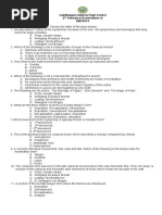 Second Quarter Summative Test in MAPEH 9b