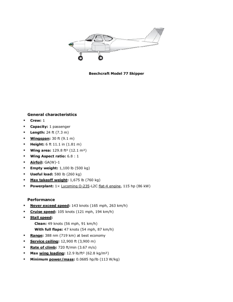 Beechcraft Skipper 77 Overview | PDF